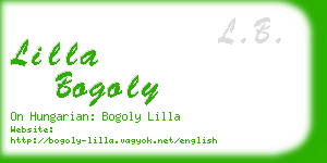 lilla bogoly business card